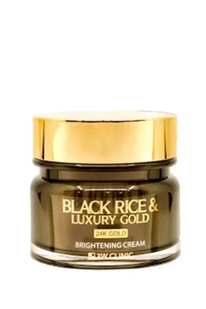 3W Clinic Black Rice & Luxury Gold Brightening Cream 100g
