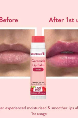 WishCare Ceramide Lip Balm Tinted with SPF 50 PA+++ 5gm