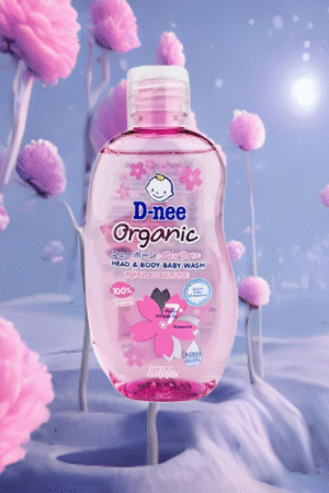 D-Nee Organic Sakura Head and Body Baby wash 125mL