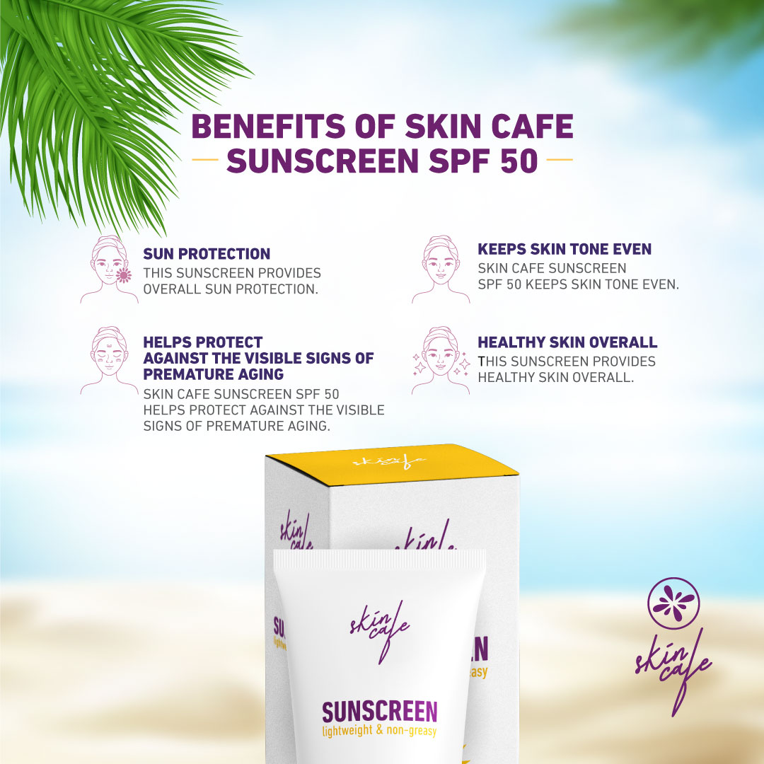 Skin Cafe Sunscreen SPF 50 PA+++ Lightweight & Non-Greasy 60mL - Image 4