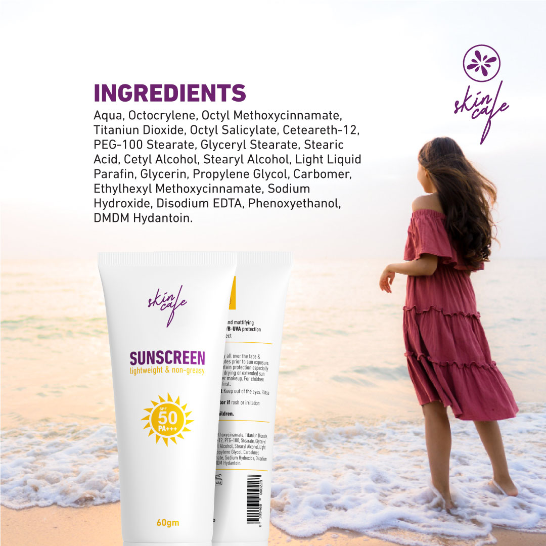 Skin Cafe Sunscreen SPF 50 PA+++ Lightweight & Non-Greasy 60mL - Image 2