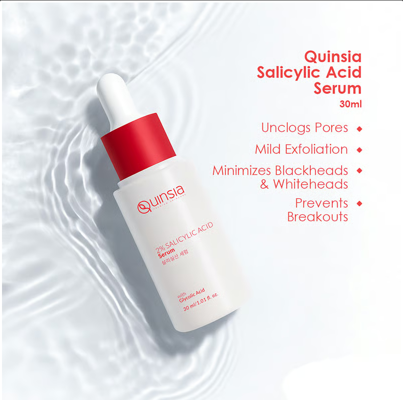 Quinsia 2% Salicylic Acid with Glycolic Acid Serum 30mL - Image 2