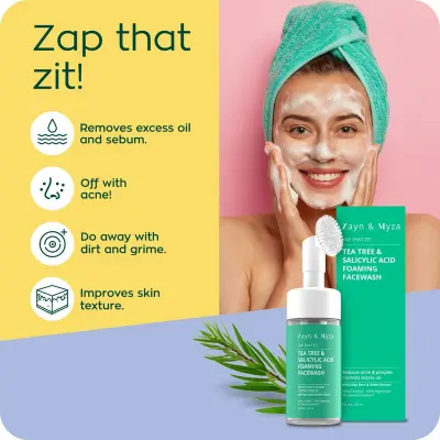 ZM Purifying Tea Tree Salicylic Acid Foaming Face wash 100mL - Image 3