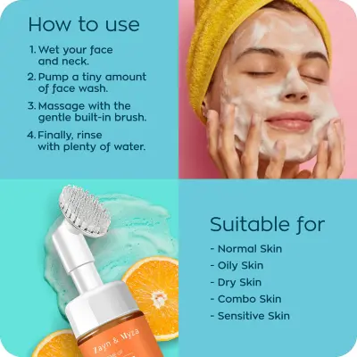 ZM Brightening Vitamin C Foaming Face wash 100mL - Image 2