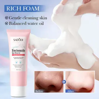Sadoer whitening Niacinamide 10% Spot Removal Face wash 100mL - Image 4