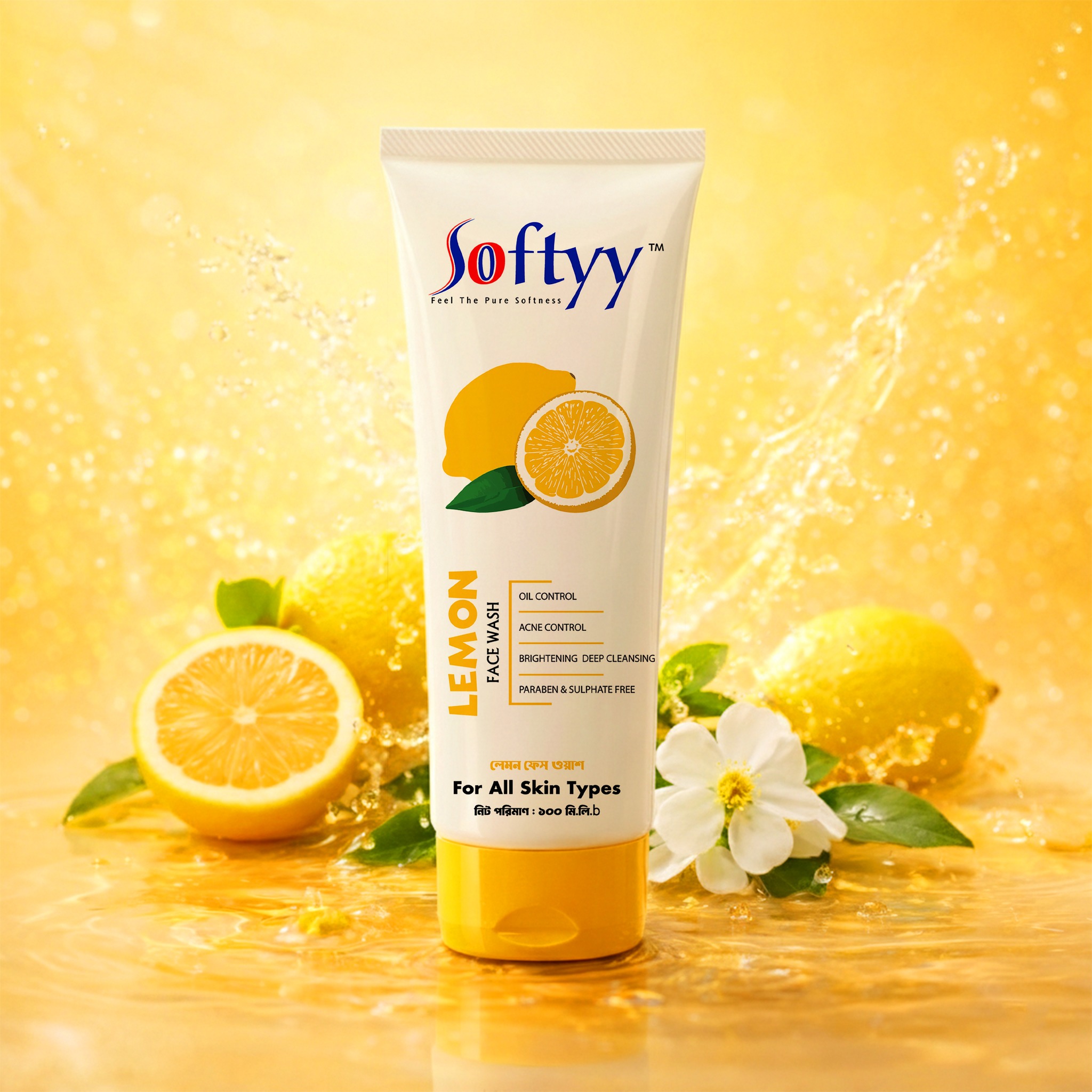 Softyy Lemon Face Wash 100mL - Image 2