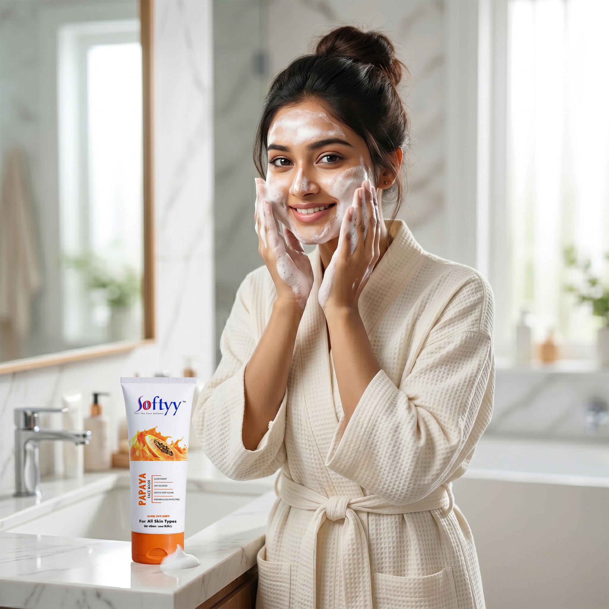 Softyy Papaya Face Wash 100mL - Image 3