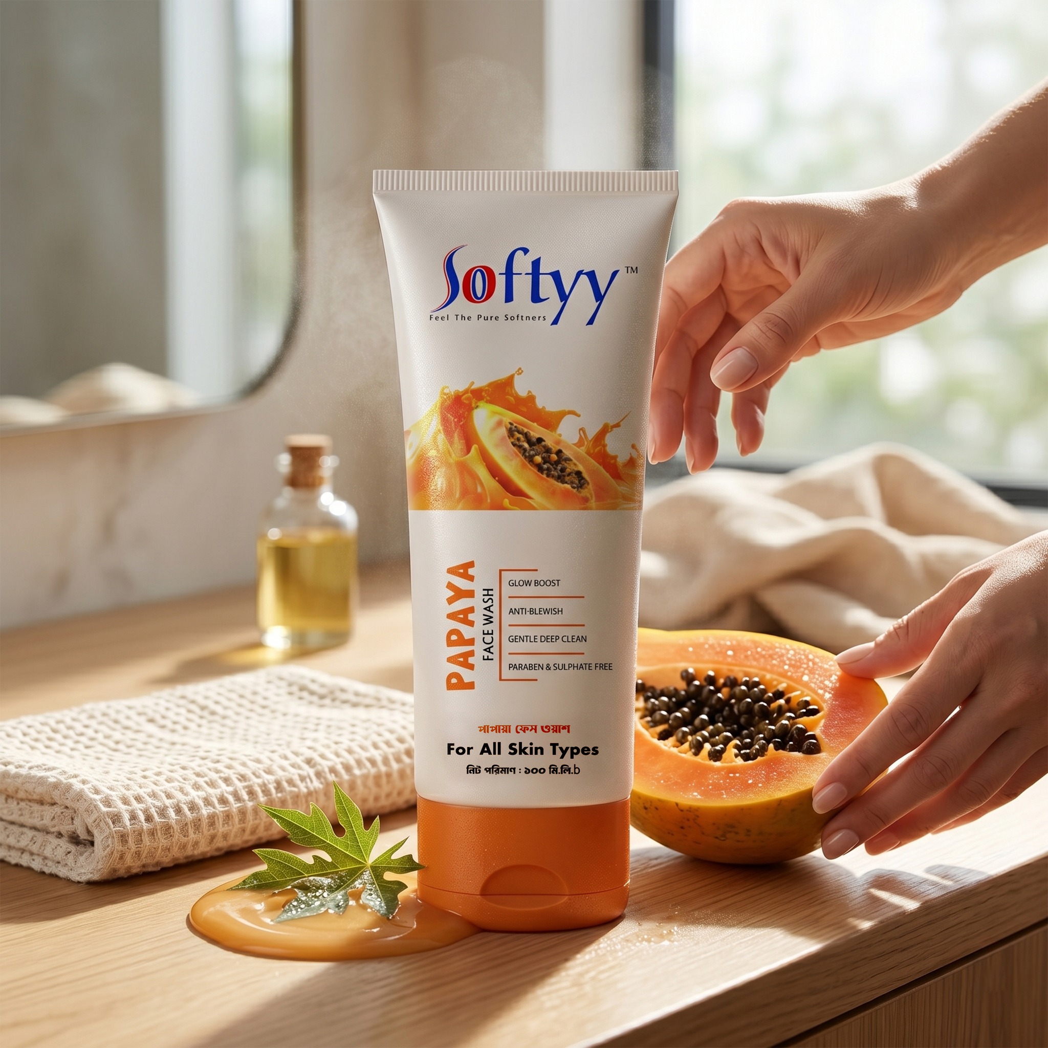 Softyy Papaya Face Wash 100mL - Image 4
