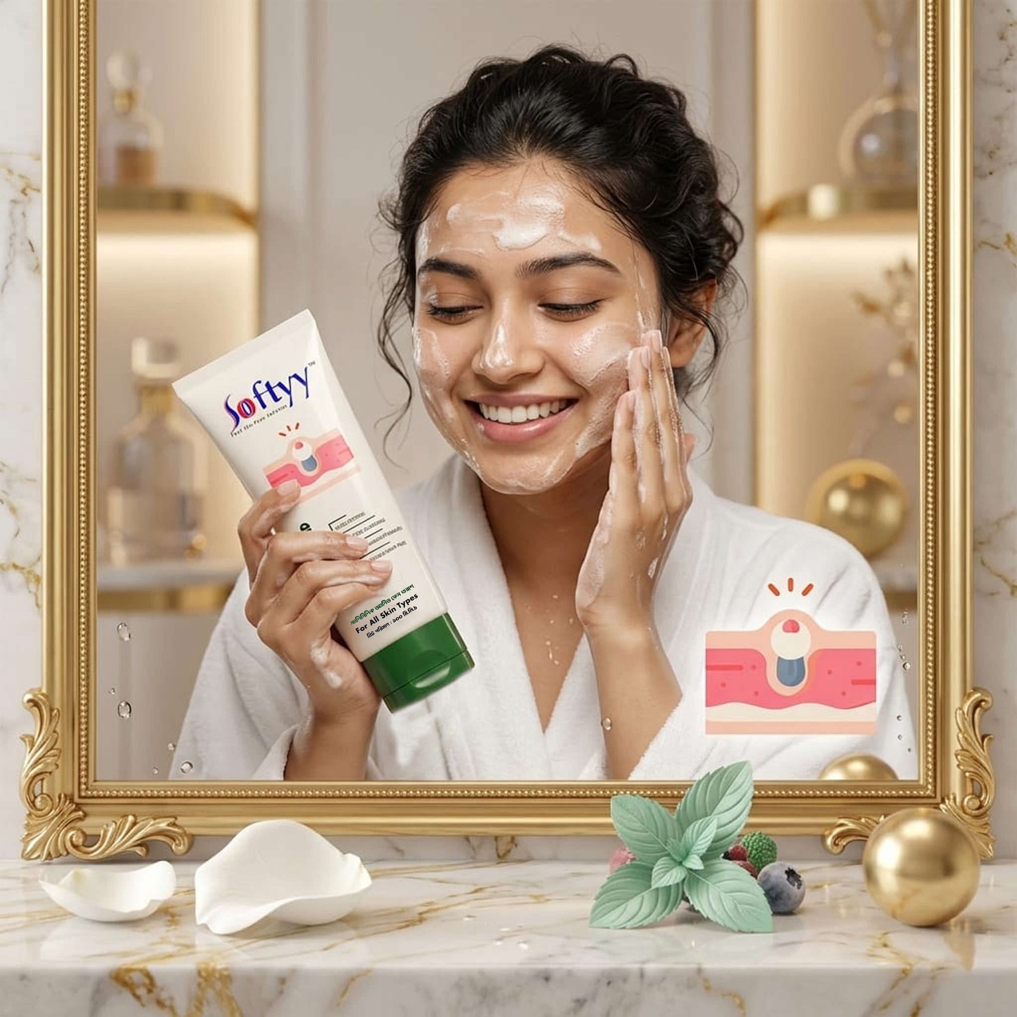 Softyy Salicylic Acid Face Wash 100mL - Image 5