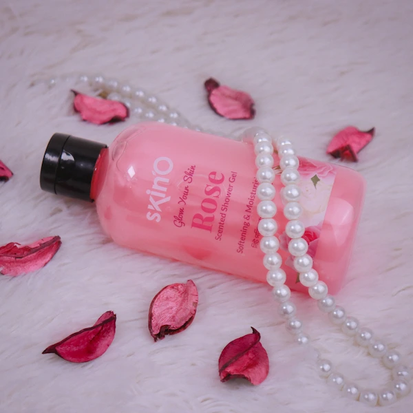 sKin`o Glow Your Skin Rose Scented Shower Gel 220mL - Image 3