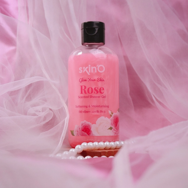 sKin`o Glow Your Skin Rose Scented Shower Gel 220mL - Image 2