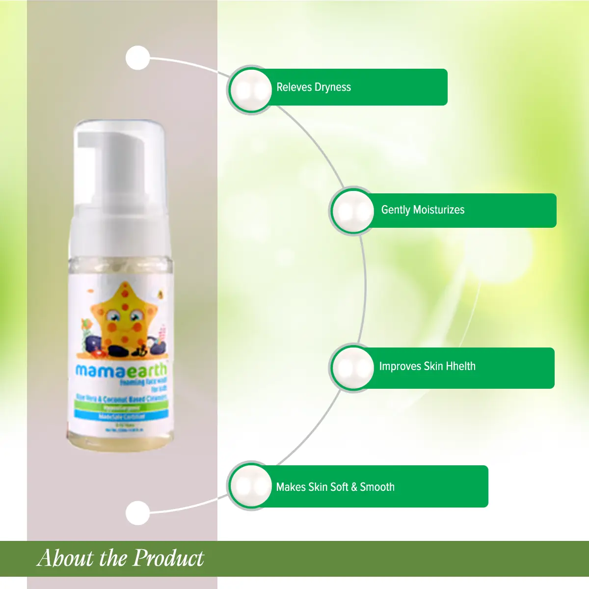 Mamaearth Foaming Face wash For Kids with Aloe Vera & Coconut 150mL - Image 4